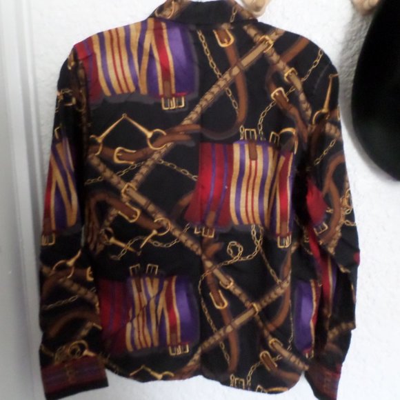 Ralph Lauren Equestrian Print Button Shirt PM - Picture 2 of 3